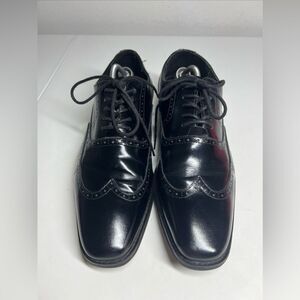 Stacy Adams Black Wingtip Oxford Dress Shoes Lace Up Size 10M